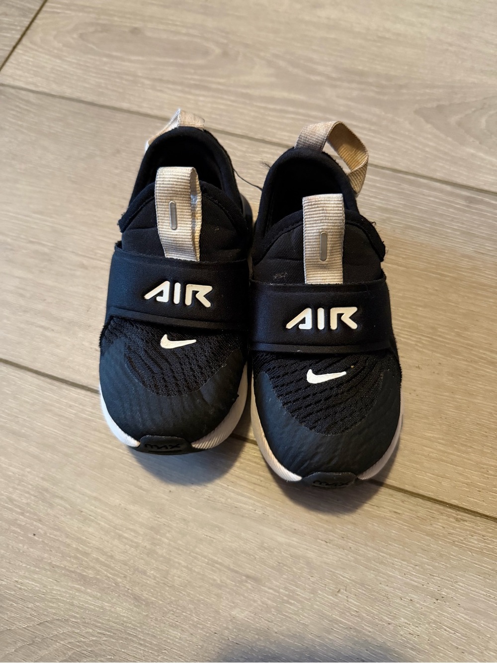 Nike Kids Black and White Air Slip-On Sneakers
